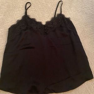 Abercrombie and Fitch black satin cami